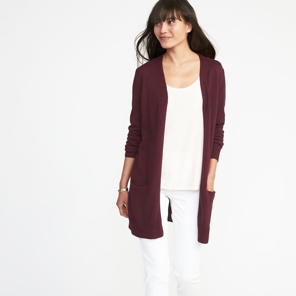Long Line Open Front Sweater